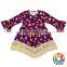 Casual White Long Sleeve Lace Unicorn Girls Frock Patterns 2 Year Old Girl Dress