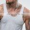 Cheapest New Design Custom Manufacture Grey Color Gym Wear Comfortable 100% Cotton Fashion Running Men's Tank Tops