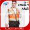 high visibility reflective orange safety vest fluorescent safety jacket