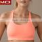 Second skin - compression and breathable solid pink design wholesale sports bra