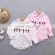 S33436W Girls blouses Kids clothes Turn-down Embroidery all-match collar Blouses