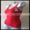 Women's Wrinkled Jacquard Cami Top Lace Seamless Yoga Gym Sports Tanktop red color