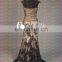 CE767 Elegant Fashion Appliqued Black Lace Floor Length Sexy Evening Gowns