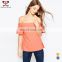 Fashion Women Boat Neck T Shirt Sexy Off Shoulder T Shirt Design For Ladies