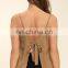 Latest Design Sexy Backless Satin Tops For Women