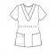 100%Cotton Nurse Hospital Scrub Suit Uniform Designs