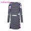 India Style Fashion Black Long Sleeve Casual Loose Women T Shirt Dress