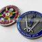 Zinc cast flat wave edge 3D relief custom souvenir coin