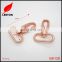 Factory supply shiny rose gold swivel snap hook for handbag