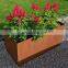 Pre-rusted Corten Steel Vertical Wall Garden Flowerpot