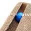 Unique pet play toy corrugated paper toy cat jumping platform/tunnel with bell