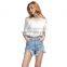 TWOTWINSTYLE Short Sleeve Patchwork Beading Loose Clothes Fashion T shirts For Women