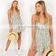 Sexy Factory Wholesale Low Price Spaghetti Strap Small Floral Summer INS Hot Style V-neck Women's Beach Print Skirt Loose Dress