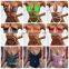 Summer New Sexy Women One Piece Leopard Printed Monokini Bandage Bathing Suit Push Up Padded Bikini Swimsuit Lace Up Swimwear