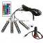 1 to 4 led car interior decoration atmosphere light strip with 24keys remote control