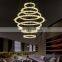Big Chandelier pendant light crystal pendant light modern simple villa living room warm engineering lamps for hotel lobby