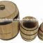 Natural color unfinished small custom wooden barrel with lid