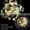 60Pcs/Jar box 3D Snowflakes Gold Metal Slices Nail Art Sequins Christmas Decorations Nail Polish Thin Sticker Designs Manicure