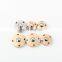Four hole two part alloy sew on snap button for coat