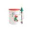 Gift Christmas ceramic mug creative with lid spoon mug milk