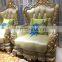 Factory price gold royal antique design luxury furniture leather couch living room sofa set furniture