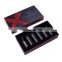 Black cosmetic lipstick tube gift luxury packaging box open top cardboard box