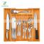 Bamboo Kitchen Drawer Organizer Expandable Bamboo Utensil Holder Cutlery Tray for Kitchen