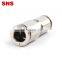SNS JPG Series push to connect nickel-plated brass straight reducing metal quick fitting pneumatic connector for air hose tube