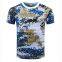 Trendy Stripes Custom Sublimation Graphic Tees Street Wear Fashion T-shirt For Men