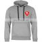High Quality Combed Lint Free Fabric Blue and gray super hot sale custom fleece hoodie for men