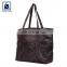 Huge Demand on Wholesale Zip Closure Type Fashion Women Genuine Leather Shopper Bag with Cotton Lining Material