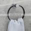 High Quality Easy Installation Matte Black Hanger Towel Ring