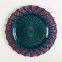 Fancy Glass Silver Peacock Charger Plates Decoration For Wedding