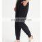 Customized Logo High Quality V Cross Waist Band Sports Jogging Wear Loose Trousers Women Workout Running Fitness Jogger Pants