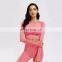 2 Piece Gym Set Women Seamless Long Sleeve Crop Top And Leggings Yoga Gym Wear Set