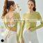 Quick Dry Cross Back Design Outdoor Sportswear Gmy T Shirt Loose Breathable Women Long Sleeve yoga clothing manufacturer Workout Fitness Top