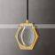 Custom Frosted Glass Ball Eclatant Metal Industrial Brass Pendant Lamp Home Engineering Hotel Light Luxury Ceiling Lamp