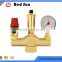manufactuer brass safety valve with pressure gauge