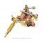 Trendy Golden/Silver Mini Toy Tattoo Machine prices Pendant with long Chain
