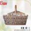 $ person use hill shape wicker picnic basket