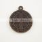 Antique copper saint benedict medal religious pendant