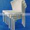 White Bistro Chairs Stacking Ourdoor Rattan Furniture
