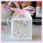 Custom laser cut wedding invitation card flower box favor box /Birthday /wedding candy box /gift box with free ribbon TH-93