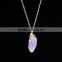 Factory Supply Hot Selling Rose Quartz Natural Stone Necklace Drusy Agate Gems Pendant Necklace SMJ0120