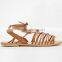 Ladies wholesale china flat sandals women lace up flat designer sandals 2016 girls fashion sandals