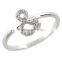 925 Silver Rhodium Plated Cubic Zirconia Pave Ampersand Infinity Ring