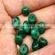 Hot seller natural stone AA malachite button beads gemstone