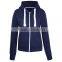 Manufacturer big size sports long sleeve polyester cotton women zipper sweater hoddies