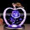 beautiful colorful customized crystal apple with led base