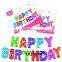 16inch Colorful Foil 13pcs Letters Happy Birthday Balloon With Package
